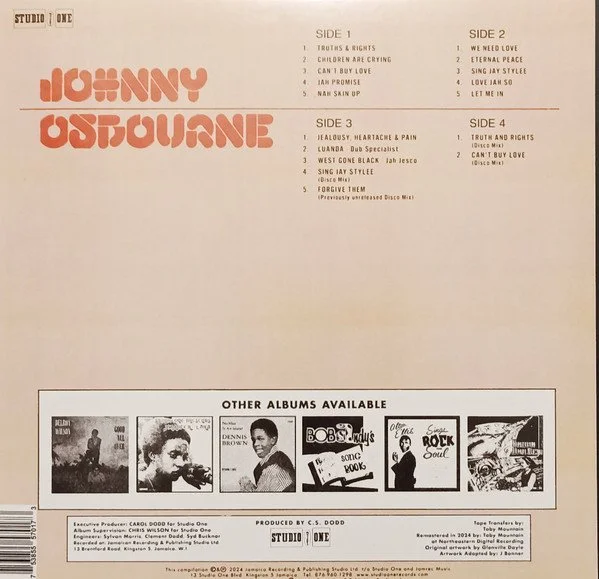 Johnny Osbourne - Truths and Rights - Studio One RE (Double LP